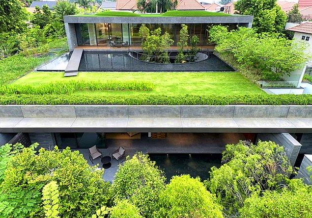17. Farm Architects tarafından Singapur'da inşa edilen Wall House: