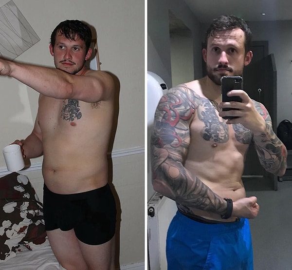 10. Период - пять лет, и я, примерно одинакового веса на обеих фото