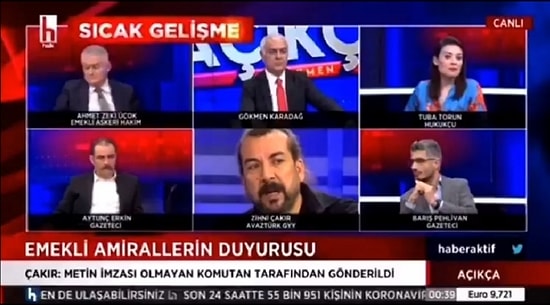 Emekli Amirallerin Bildirisini Yayımlayan Zihni Çakır: 'Yayımlanmadan Önce AKP'li Bir Bakana da Gönderildi'