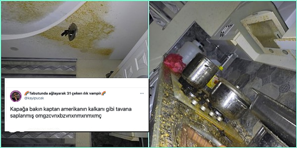 Patladıktan Sonra Yarattığı Bu Manzarayı Görünce Bir Daha Düdüklü Tencere Kullanmak İstemeyeceksiniz!