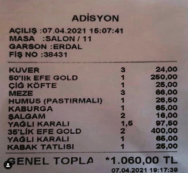 Bu da Ustam Ocakbaşı'na ait bir hesap. Ortalama ve gayet başarılı bulunmuş takipçiler tarafından.