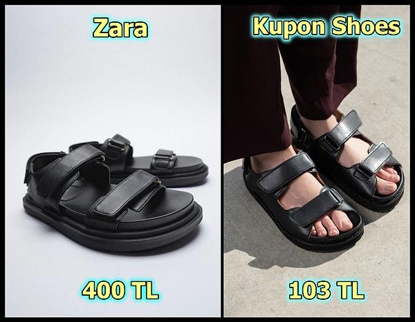 11. Zara'nın meşhur sandaletleri buyurun;