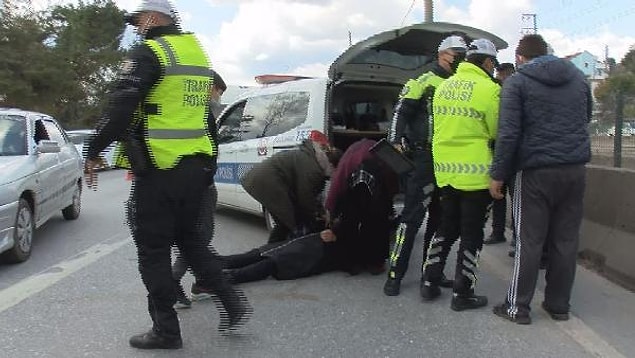 Tutanak hazırlandığı sırada aracın sürücüsü olan ve üzerinde kimlik bulunmayan H.G., ekiplere zorluk çıkardı.