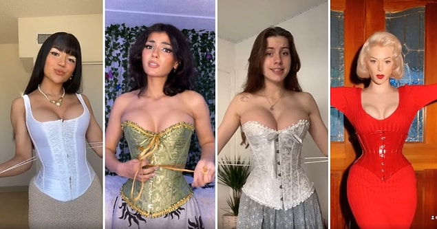 TikTok kadınları korse giyme akımı ile ortamın ateşini yükseltiyor. 🔥