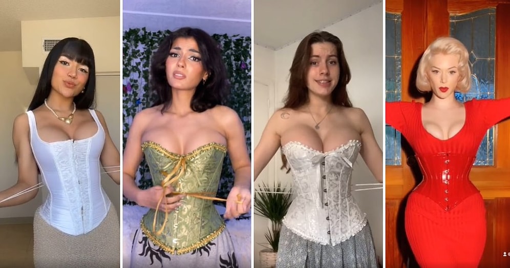 Korse Giyme Görüntülerini Paylaşan TikTok Kadınlarından Ortamın Ateşini Yükselten Akım 🔥