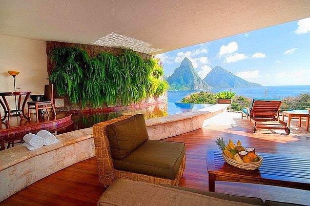 22. Jade Mountain Resort, St. Lucia, Karayipler