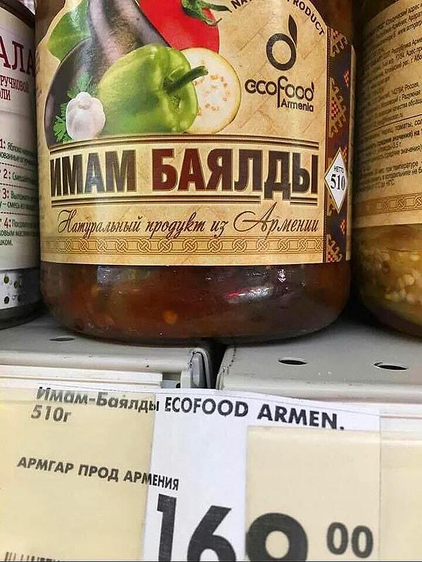 10. Rusya'da konserve şeklindeki bu imambayıldı yemeğinin Rusya'da bir markette Ermeni yemeği olarak satılıyormuş.
