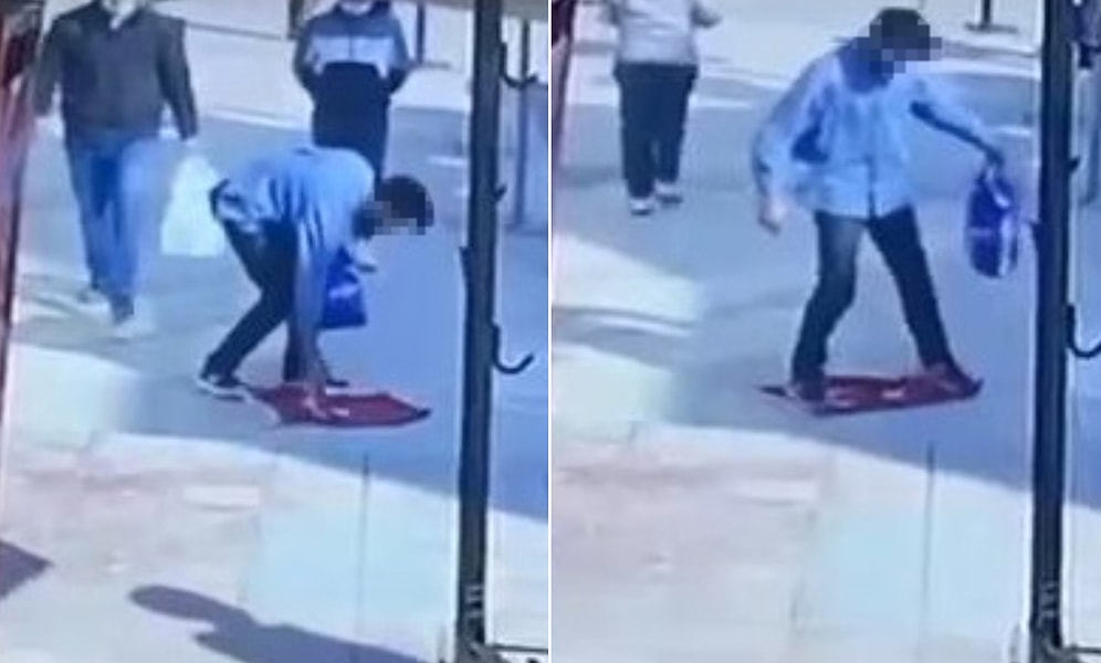 Türk Bayrağını Yere Serip Üzerine Bastı, Gözaltına Alındı!