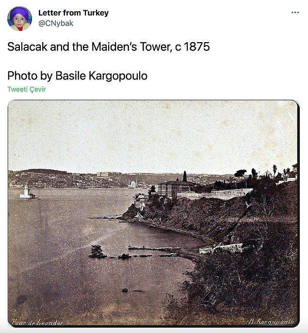 10. Salacak ve Kız Kulesi, İstanbul, tahmini 1875