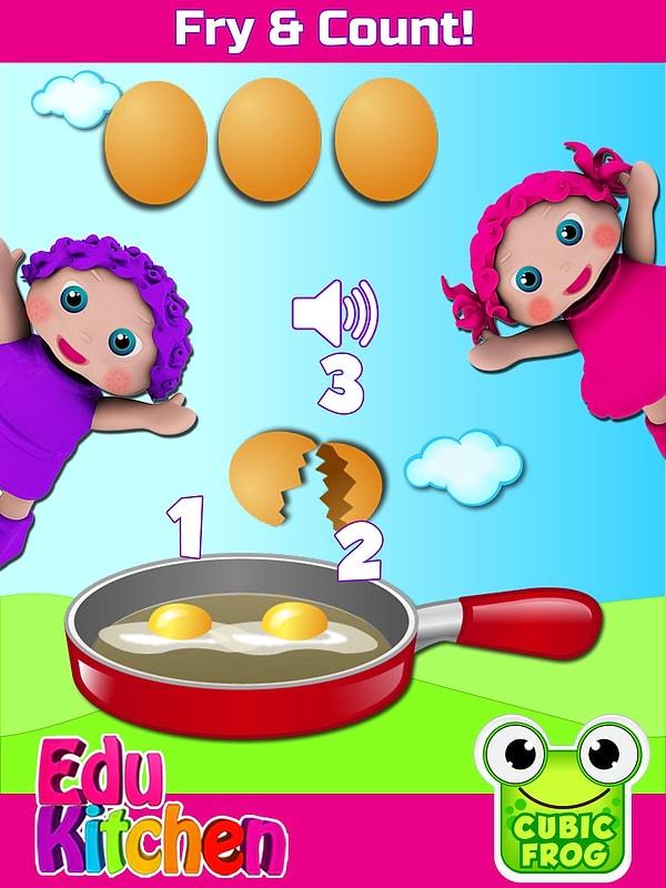 4. Toddler Kitchen Food Cooking Games-Edukitchen Girl/8 yaşına kadar