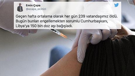 Erdoğan'ın Libya'ya 150 Bin Doz Korona Aşısı Gönderileceğini Duyurması Sosyal Medyanın Gündeminde