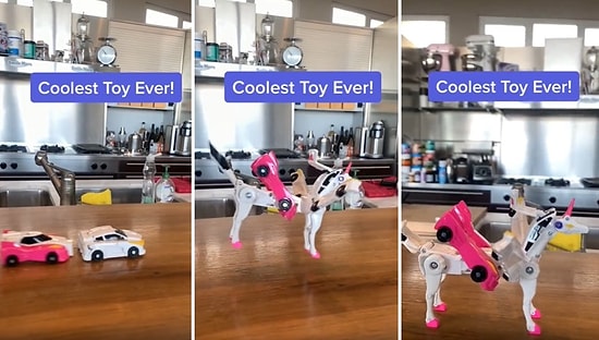 Daha Havalı Çok Az Oyuncak Görmüşsünüzdür: Çarpışınca Birleşip Unicorn Olan Arabalar