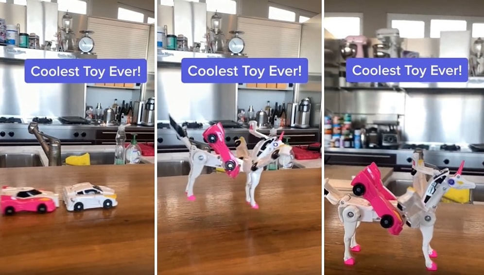 Daha Havalı Çok Az Oyuncak Görmüşsünüzdür: Çarpışınca Birleşip Unicorn Olan Arabalar