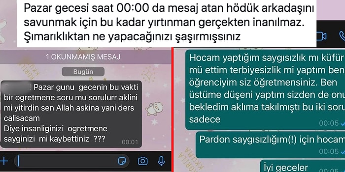 Gece 12'de Soru Soran Öğrenci ve Öğretmen Arasında Yaşanan Tansiyon Yükselten Diyalog