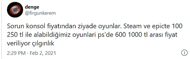 2. O ay bir oyun alsan ayın geri kalanında aç kalırsın