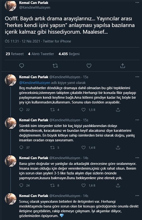 Kemal Can Parlak, konu hakkında görüşünü belirtti.