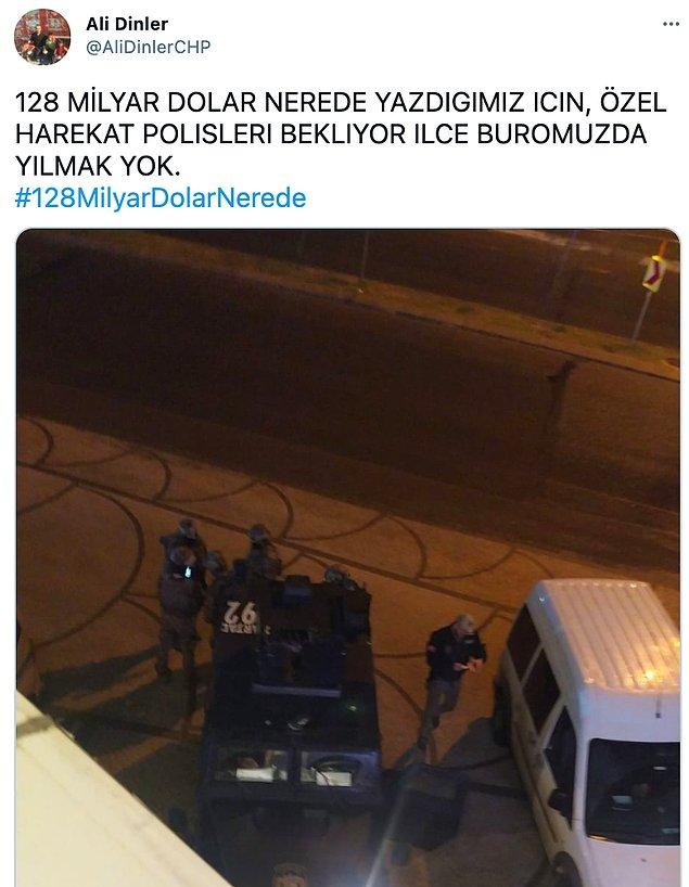 CHP'liler, polislerin parti binalarına düzenlediği operasyonu paylaştı.