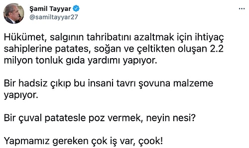 İnsani Yardım 'Şova' Döndü: Hilvan Kaymakamı'nın Patates Çuvalı Pozu Sosyal Medyanın Gündeminde