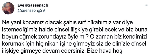 Orta çağ dönemlerinde sıkışıp kalan bu zihniyetin paylaşımı özellikle kadınlar tarafından da tepki çekti. Nasıl çekmesin değil mi?