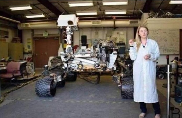 6. İşte bu da keşif aracı Curiosity'nin gerçek boyutu;