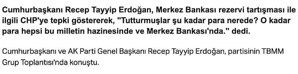 Ancak bu soruya hükümet kanadından farklı yanıtlar geldi. AKP Genel Başkanı Erdoğan 10 Mart günü yaptığı parti toplantısında bu paranın hazinede olduğunu belirtti.