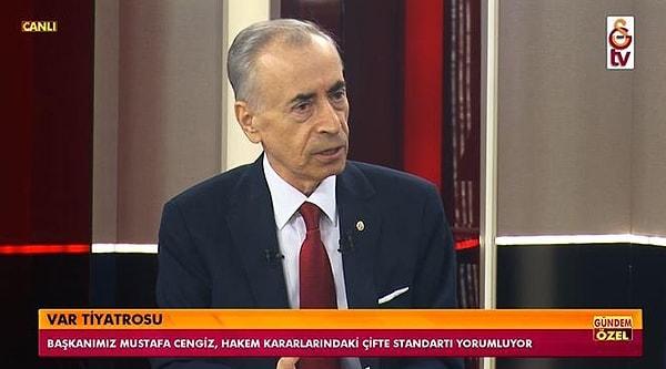 Başkan Mustafa Cengiz de GSTV'de yaptığı canlı yayında bu durumla ilgili eleştirilerde bulunmuştu.