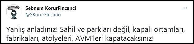 Uygulamayı eleştiren Türk Tabipleri Birliği Başkanı Şebnem Korur Fincancı bu paylaşımı yaptı 👇