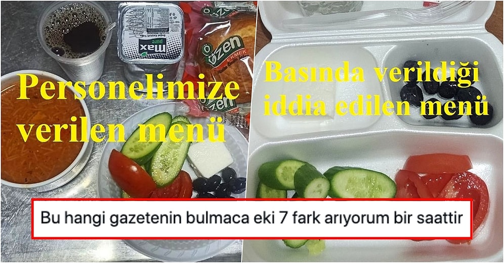 Bir Devlet Hastanesi'nin Sağlıkçılara Verdikleri Yemekle İlgili Fıkrayı Aratmayacak Açıklaması ve Tepkiler