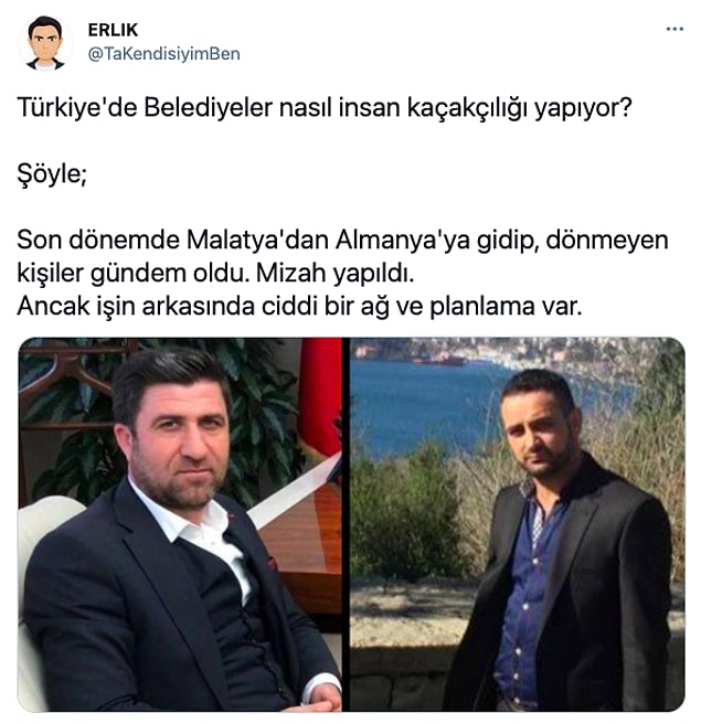Twitter'dan @TaKendisiyimBen hazırladığı flood ile ortaya oldukça ilginç bir iddia attı. @TaKendisiyimBen'e göre Türkiye'deki bazı belediyeler bazı yollar ile Almanya'ya insan kaçırıyorlardı...