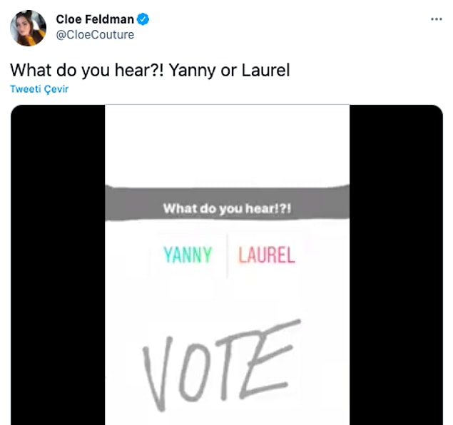 Bir ara Yanny mi Laurel mı duyuyorsunuz vardı, insanlar birbirlerini tekme tokat dövecek hale gelmişti.