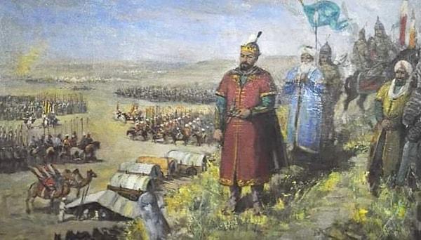 Timur, hükümdar olur olmaz kendi tahtının yanında aşırı süslü bir taht yaptırdı ve Cengiz Han'ın soyundan gelen Soyurgatmış Han'ı devletin hakanı olarak ilan etti.