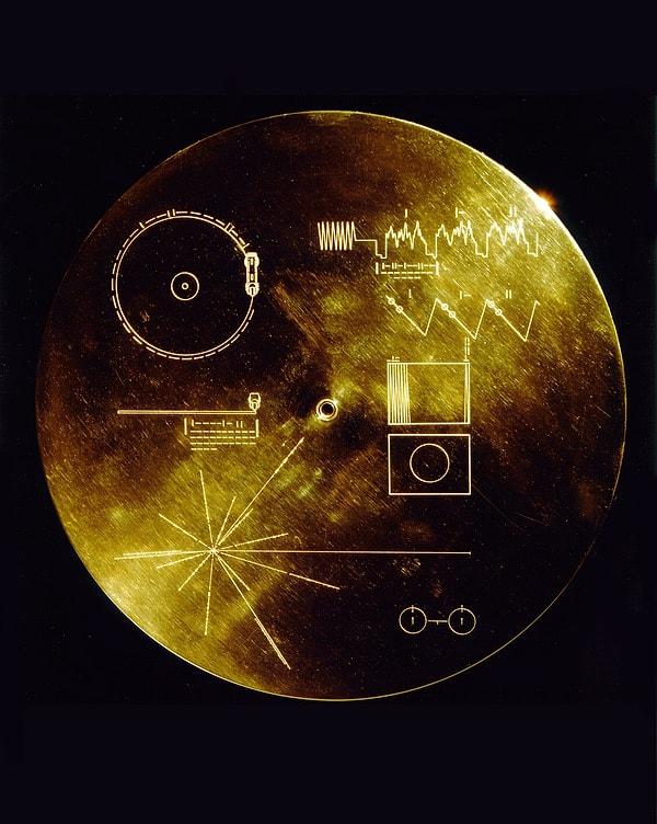 12. Voyager 1 ve 2'nin içinde dünyadaki yaşam ve kültür çeşitliliğini anlatmak için seçilmiş sesler ve görüntüler içeren ve "Golden Record" adında bir disk bulunur.