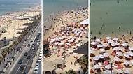 Halkın Büyük Çoğunluğu Aşılanan ve Açık Alanda Maske Zorunluluğu Kalkan İsrail'de Plajlar Doldu Taştı