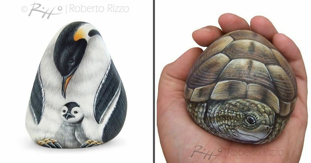 Художник вдыхает жизнь в обычные камни, превращая их в животных (20 фото)