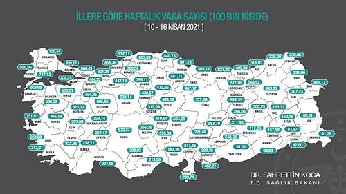 Koca, Vaka Sayıların En Fazla Olduğun Şehirlerdeki Yoğun Bakım Doluluk Oranlarını Paylaştı