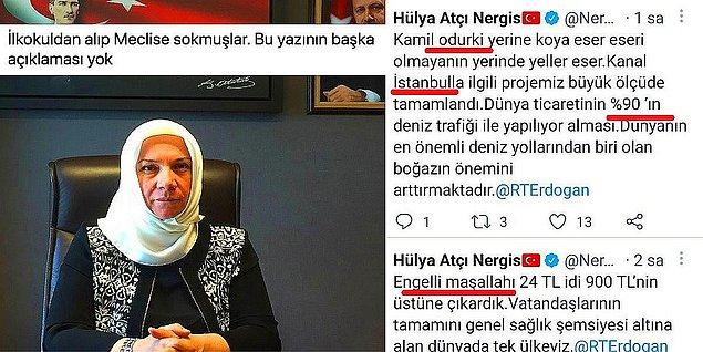 Ardından da Ankara Üniversitesi Hukuk Fakültesi'nden mezun olan Hülya Atçı Nergis, Twitter paylaşımlarındaki Demet Akalın'ı aratmayan yazım hatalarını konuşmuştuk.