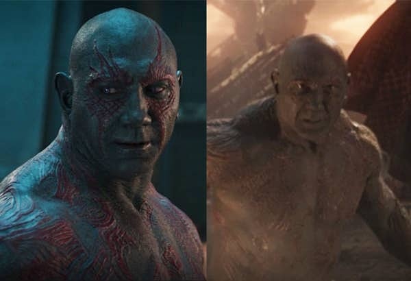 35. Dave Bautista, Galaksinin Koruyucuları (2014) ve Yenilmezler: Sonsuzluk Savaşı (2019) filmlerinde Drax rolünde.