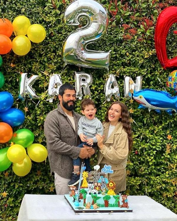 1. Fahriye Evcen ve Burak Özçivit çifti, oğulları Karan'ın ikinci yaşını kutladı!