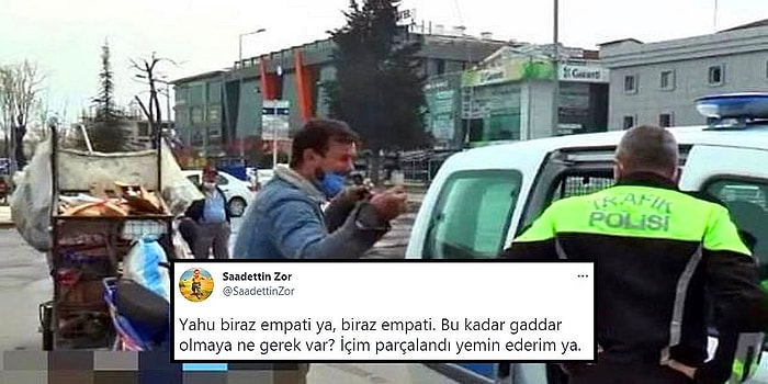 Sokağa Çıkma Kısıtlamasını İhlal Ettiği İçin Para Cezası Yiyen Kağıt Toplayıcısı Baba Gözyaşlarına Boğuldu