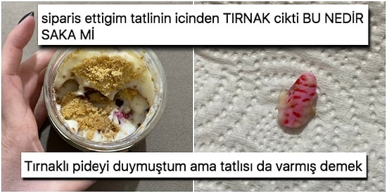 Sipariş Verdiği Tatlının İçinden Takma Tırnak Çıkınca Şok Yaşayan Kadına Gelen İlginç Ötesi Yorumlar