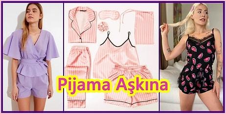 Üzerinizden Çıkarmak İstemeyeceğiniz Birbirinden Tatlı Yazlık Pijama Takımları