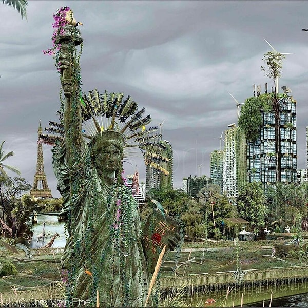 3. В нем он изобразил города и их достопримечательности, в которых уже много лет не живут люди