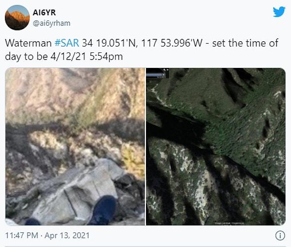 Benjamin Kuo isimli bir Twitter kullanıcısı, uydu görüntülerini kullanarak kayıp adamın yerini tespit etmeyi başardı.
