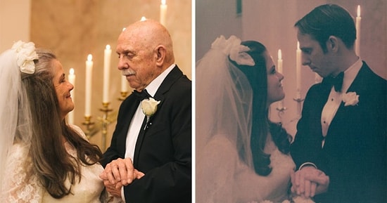 Тогда и сейчас: пара воссоздала 12 свадебных фотографий после 50 лет совместной жизни