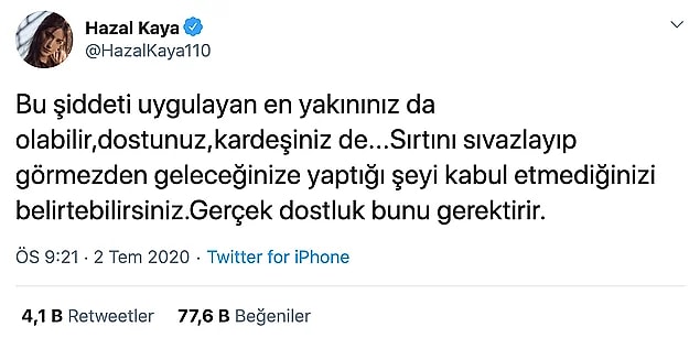 7. Ozan Güven tarafından darp edildiği iddiasıyla savcılığa başvuran Deniz Bulutsuz'a da destek çıkmıştı.