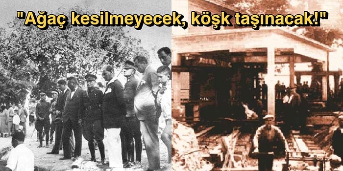 Biz Ormanları Katlederken Atatürk'ün Çınar Ağacının Bir Dalı İçin Köşkünü Raylarla Taşıtma Hikayesi!