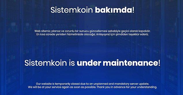Bir başka yerli kripto borsası olan Sistemkoin’e de iki aydır erişim sağlanamadığı ortaya çıktı.