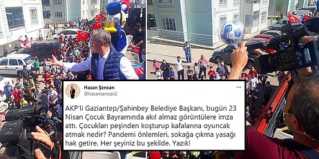 AKP'li Belediye Başkanının 23 Nisan'da Çocukları Peşinden Koşturup Üstlerine Oyuncak Atması Tepki Çekti