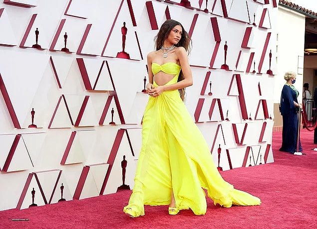 7. Milyon dolarlık kıyafeti ve takılarıyla geçtiğimiz gün Oscar törenine katılan Zendaya tüm dikkatleri üzerine çekmeyi başardı.