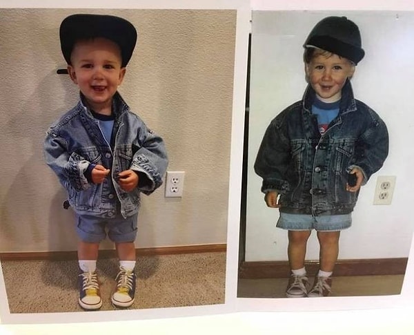 5. "Мой сын и я с разницей в 27 лет в том же прикиде".